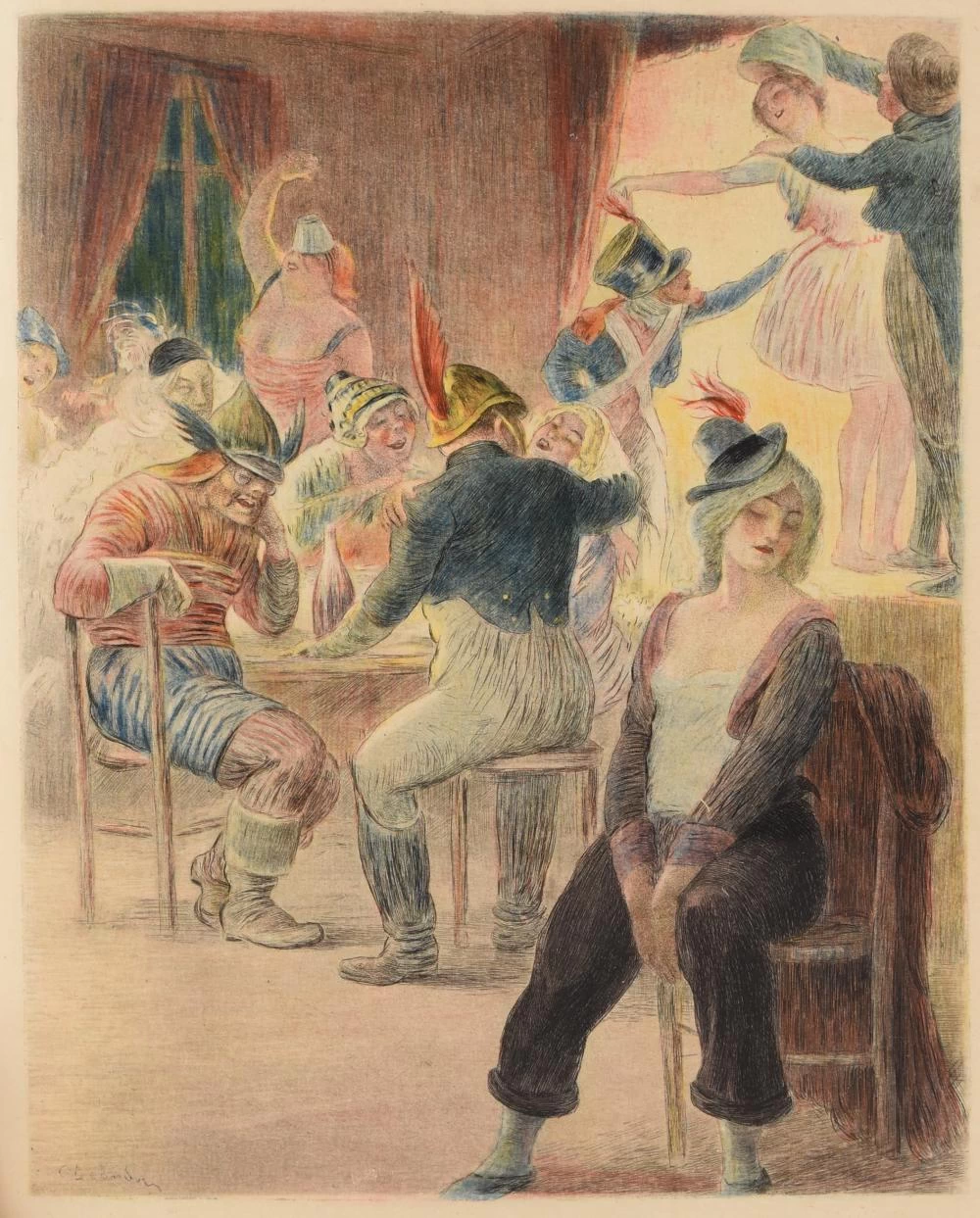 Charles Léandre - Madame Bovary, Emma travestita al ballo